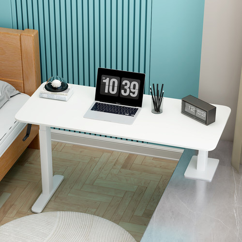 实木飘窗书桌飘窗升降桌子升降飘窗桌手摇升降桌飘窗电脑桌可伸缩 - 图0