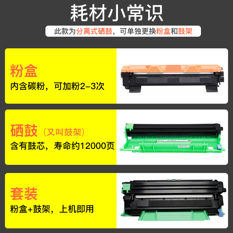 适用联想LT201粉盒LJ2206W m1840 M2051 M7206WM7256 M7216打印机LD201 S2001 S1801 LJ2205 M1840硒鼓LT2000-图0