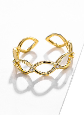 时尚气质简约镂空高级个性开口