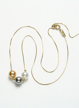 戴拉时尚施家珍珠项链耳钉套装