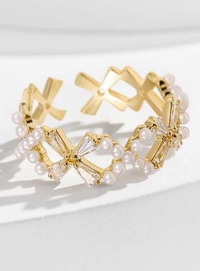 镂空小众设计高级感百搭开口戒指