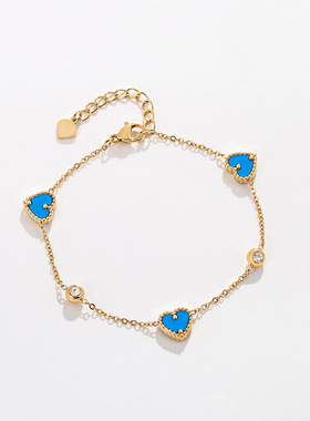 戴拉时尚高级爱心项链甜美手链