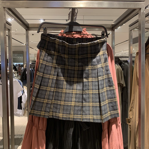 BM CEC.UR清仓特价春装秋冬复古高腰格子短裙a字裙半身裙女ins潮 - 图0