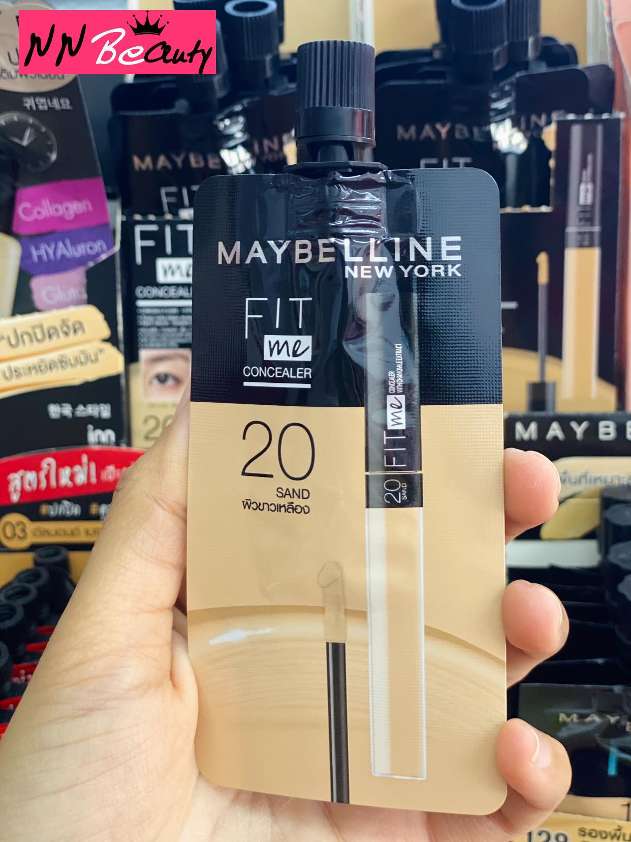 泰国美宝莲maybelline fit me遮瑕膏遮瑕液粉底液便携装 128 228