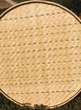 手工编织106厘米无孔竹制品簸箕