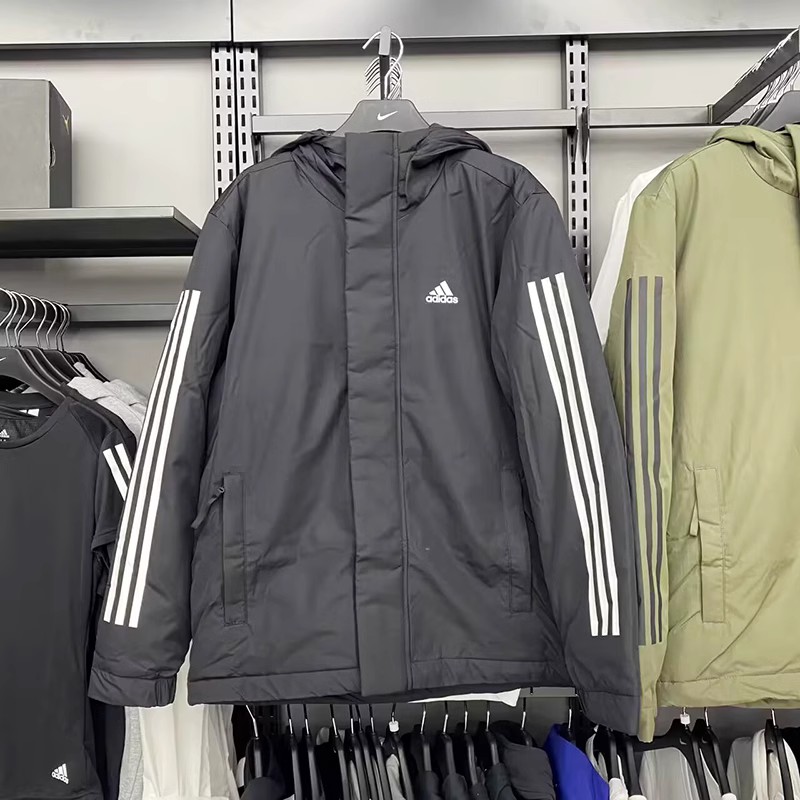 Adidas阿迪达斯男子冬季保暖棉衣棉服休闲运动连帽夹克外套IP2537 - 图1