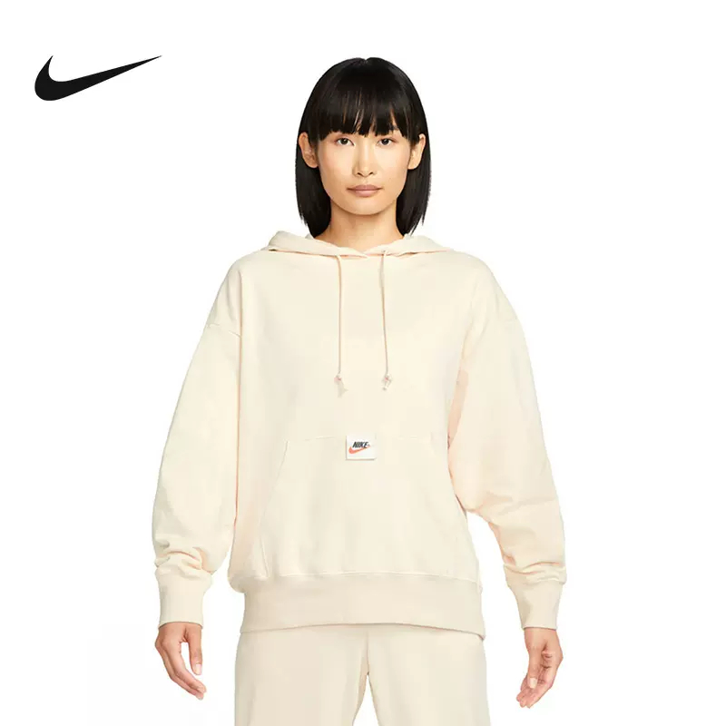 正品Nike/耐克卫衣女款秋季款运动休闲宽松连帽套头衫 DQ6225-219