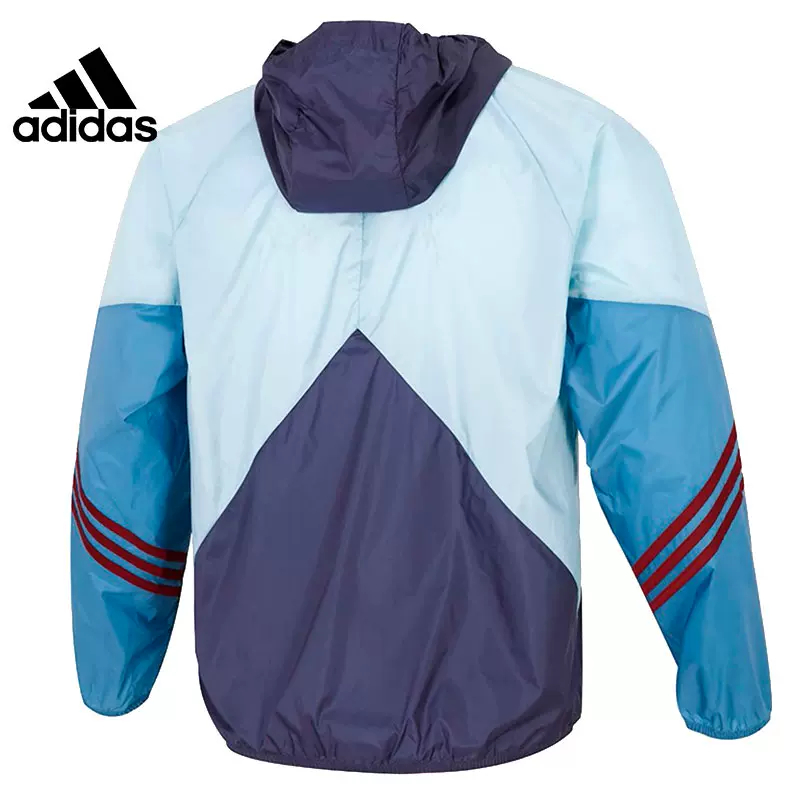 正品Adidas/阿迪达斯男子户外运动训练休闲连帽夹克外套 H65747 - 图3