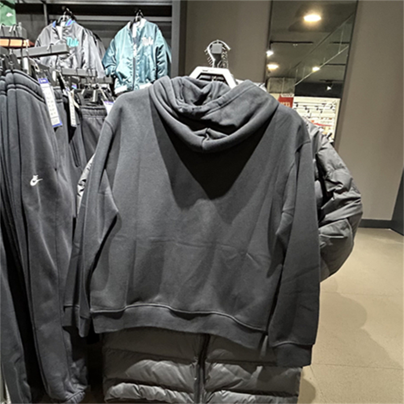 正品Nike耐克卫衣男款时尚加绒保暖连帽休闲运动套头衫FD7546-010