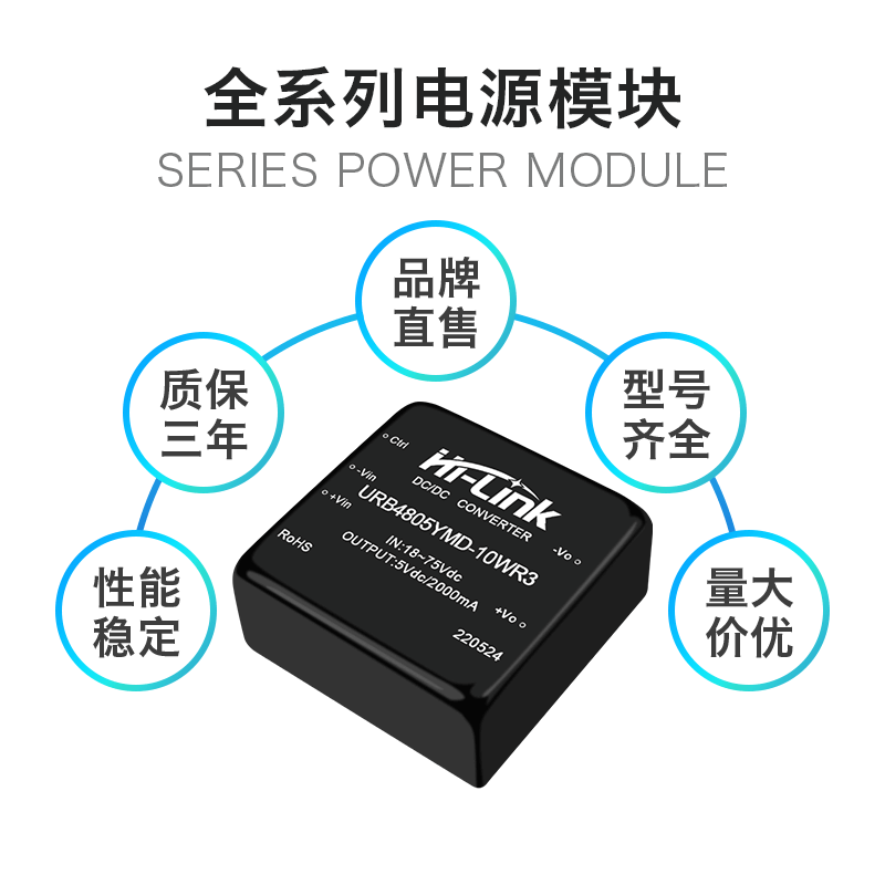 48转V5V2A直流隔离电源模块URB2405YMD-10WR3 DC-DC稳压单路输出 - 图0