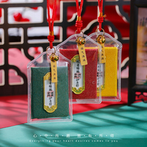 New Lingyin Temple Guanyin Blessing Fu Fragrant Bag Carry-on car pendant Good luck and good health and good luck