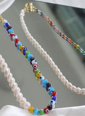 欧洲小众葡萄牙设计淡水珍珠项链