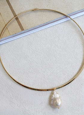 巴洛克吊坠金色复古项链项圈时髦