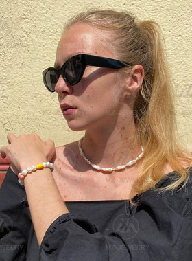 异形巴洛克珍珠时髦项链气质情侣