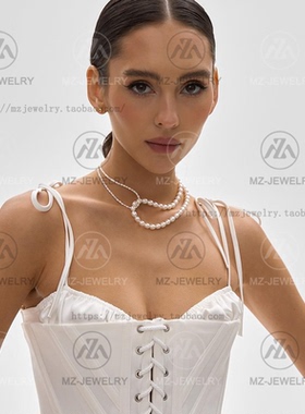 欧美小众轻奢天然项链夏季锁骨链