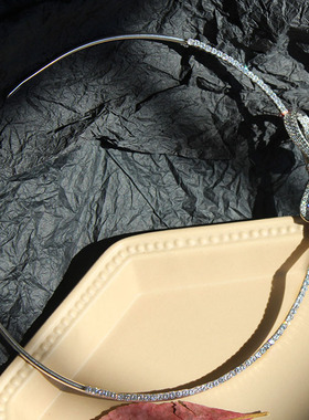 水晶晚会礼服项圈配饰天然珍珠