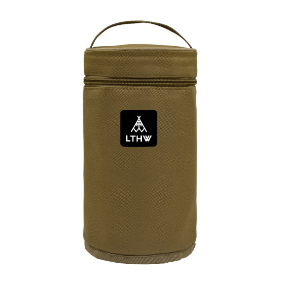 LTHW Lvteng Outdoor Alpine Flat Gas Tank Storage Bag Field Portable Anti-collision Thickened Insulated Cassette Stove Gas Tank Bag