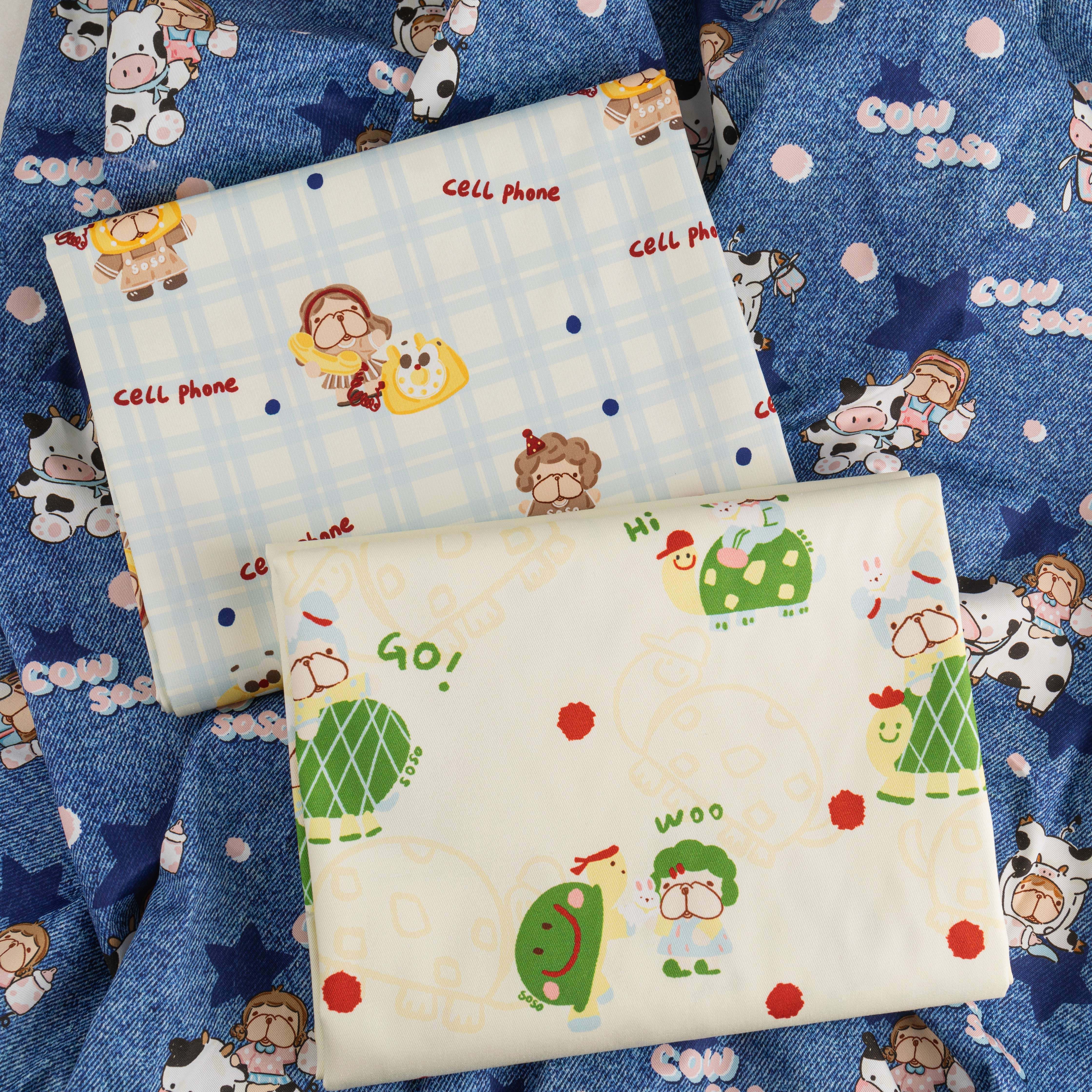 清仓2 BooBoo 纯棉薄纱卡斜纹 柔软衬衫连衣裙可爱卡通手工布料,淘宝优惠券,粉丝福利购,淘宝优惠卷