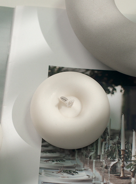 圆圈香薰蜡烛家居伴手礼装饰摆件