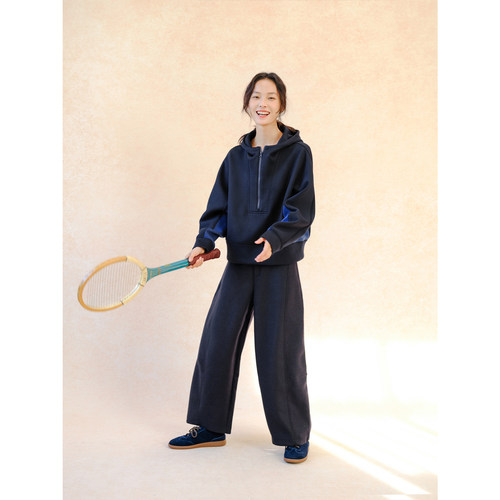 自然而蓝丨立体造型的弯刀裤 通勤好穿 另一个选择  25冬季新品 - 图1