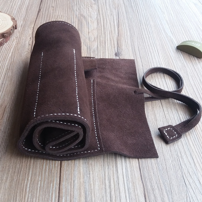 钢笔收藏袋简约牛皮卷笔帘创意真皮大容量保护套笔袋复古收纳包,淘宝优惠券,粉丝福利购,淘宝优惠卷