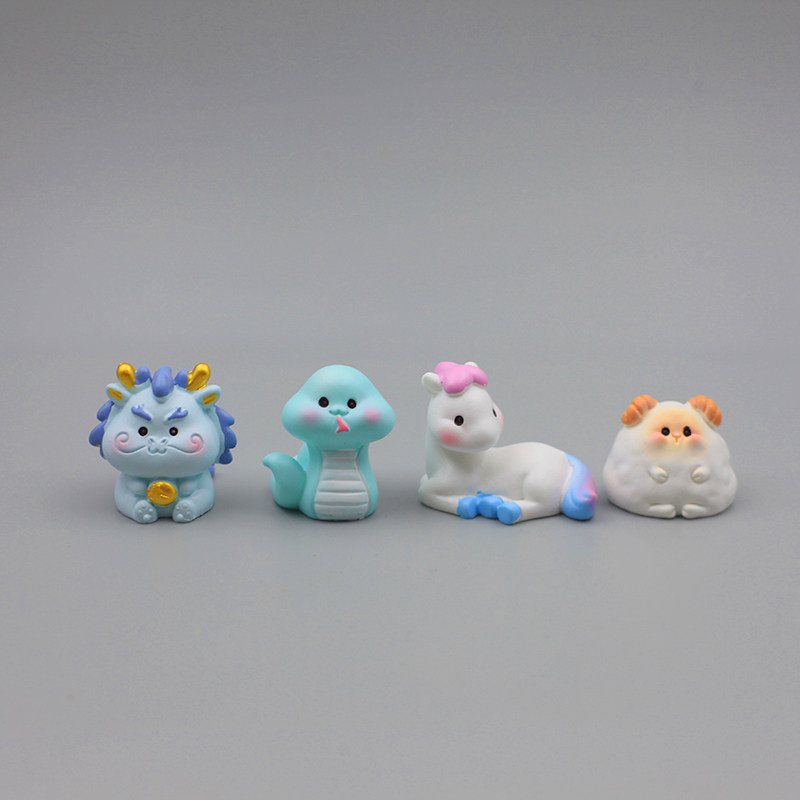 可爱十二生肖办公室电脑工位搭子桌面小摆件儿童书柜车载装饰用品,淘宝优惠券,粉丝福利购,淘宝优惠卷