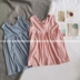 Cô gái dễ thương váy vest mùa hè Hàn Quốc đơn giản mặt nạ bông búp bê trở lại váy chéo - Váy Váy