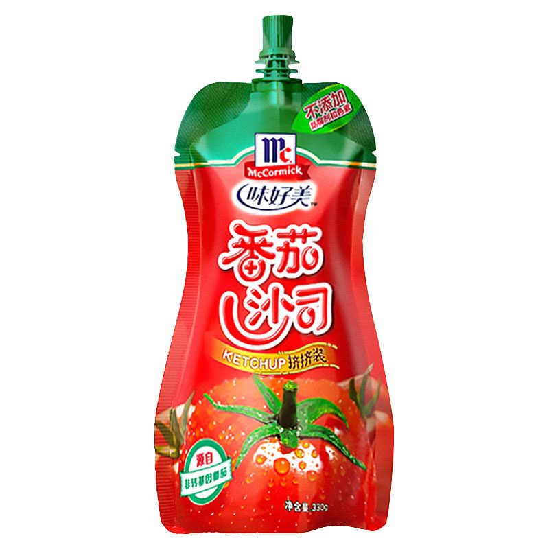 包邮味好美番茄沙司330g袋挤挤装披萨薯条番茄酱意大利面酱_虎窝淘