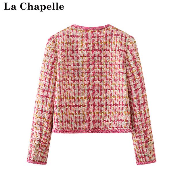 La Chapelle/La Chapelle ໃໝ່ 2025 ລະດູໃບໄມ້ປົ່ງ ແລະລະດູໃບໄມ້ປົ່ງ ນ້ຳຫອມນ້ອຍ ເສື້ອຢືດສັ້ນມີຂອບ ribbon-edged