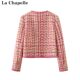 La Chapelle/La Chapelle ໃໝ່ 2025 ລະດູໃບໄມ້ປົ່ງ ແລະລະດູໃບໄມ້ປົ່ງ ນ້ຳຫອມນ້ອຍ ເສື້ອຢືດສັ້ນມີຂອບ ribbon-edged