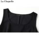 La Chapelle/La Chapelle ພາກຮຽນ spring ຮູບແບບໃຫມ່ໃສ່ພາຍໃນ pleated ແອວ slim ເຫມາະ layered U-neck vest skirt