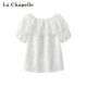 La Chapelle/La Chapelle ລະດູໃບໄມ້ປົ່ງ ແລະລະດູຮ້ອນ ຮູບແບບໃໝ່ແບບສະບາຍໆ ແບບຝຣັ່ງຄຳດຽວ ເສື້ອຢືດແຂນສັ້ນ