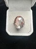 Pure natural ghost ring, 925 silver inlaid with live mouth, stone size 17*21mm, weight 8.6 grams, fidelity