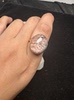Pure natural ghost ring, 925 silver inlaid with live mouth, stone size 16*29mm, weight 10 grams, fidelity
