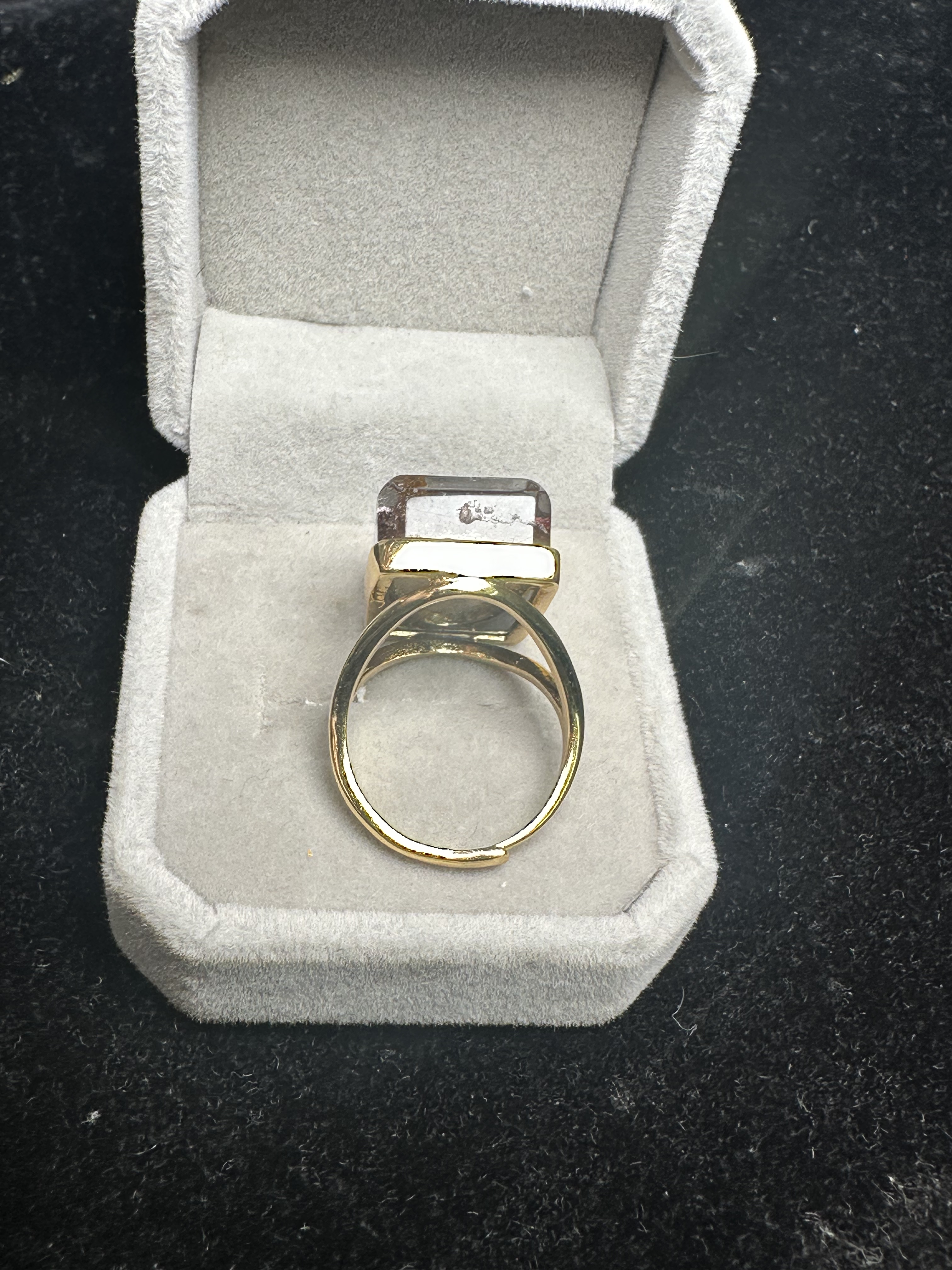 Pure natural ghost ring, 925 silver inlaid with live mouth, stone size 16*19mm, weight 10.1 grams, fidelity