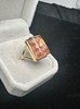 Pure natural ghost ring, 925 silver inlaid with live mouth, stone size 17*12mm, weight 7.4 grams, fidelity
