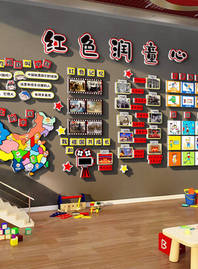 幼儿园国庆红长征环创墙贴