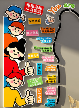 班级夸夸墙贴纸布置教室装饰