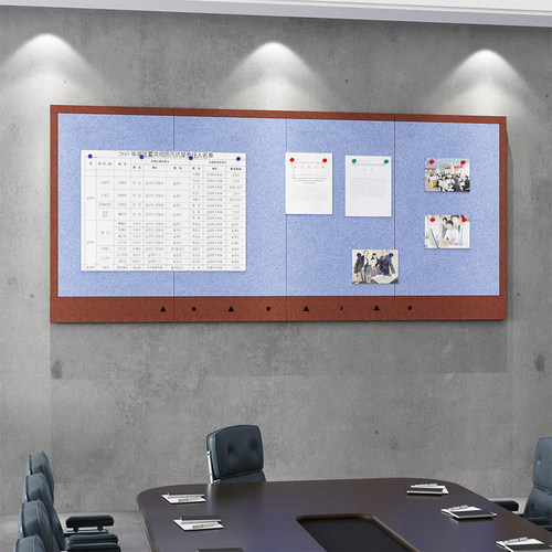 毛毡板公告栏贴办公室墙面装饰氛围布置员工风采展示照片企业文化 - 图1