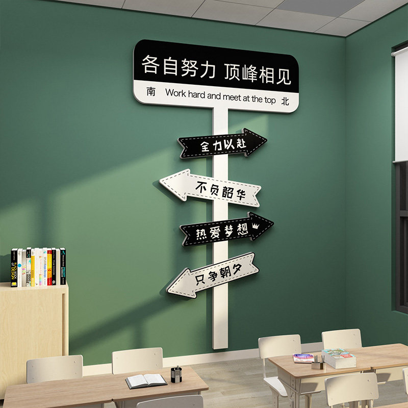 教室布置装饰班级小学初中高考培训机构打卡形象黑板报文化墙面贴,淘宝优惠券,粉丝福利购,淘宝优惠卷