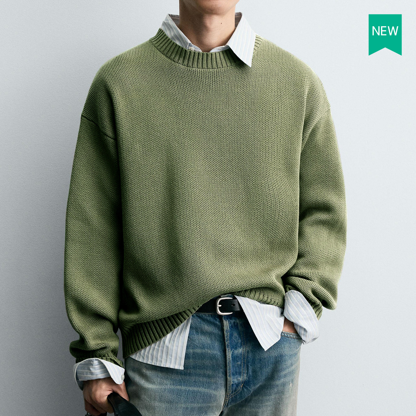 柜329！秋冬新款男装混纺宽松圆领毛衣针织套头打底衫3920325 717,淘宝优惠券,粉丝福利购,淘宝优惠卷