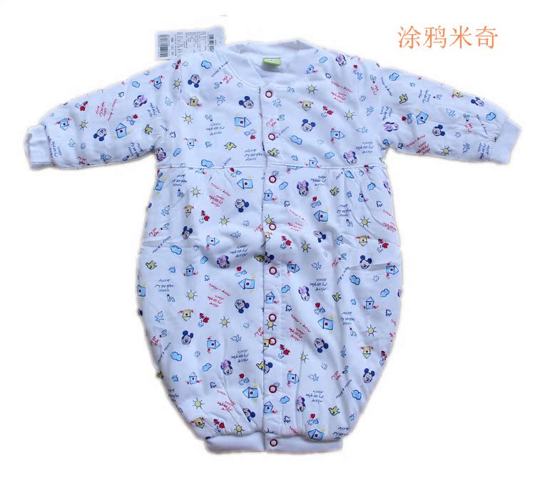 特卖Disney baby专柜正品冬款婴幼儿保暖内衣夹棉连衣裤爬服哈衣-图3