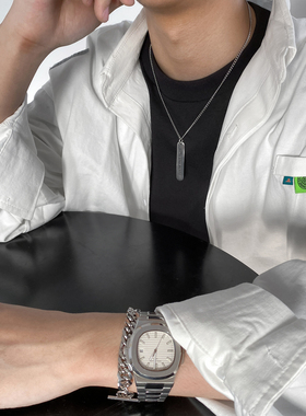 卡门个性简约字母吊牌女吊牌项链