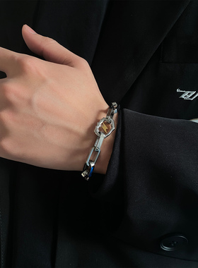 卡门钛钢嘻哈街头高级感古巴手链