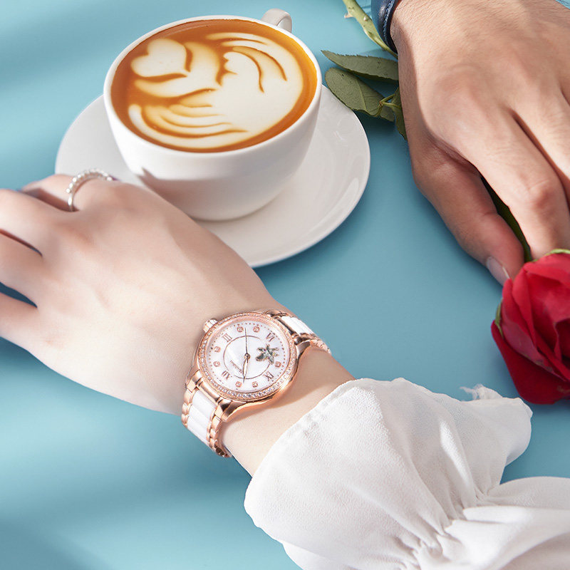 邦顿女款正品名牌全自动进口机械表 邦顿手表国产腕表