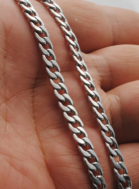 男士项链男女吊坠链子diy饰品配件配链链条单项链NK链古巴链嘻哈