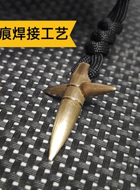 338狙十字架纯铜弹头项链手工打孔焊接制作男士个性吊坠馈赠礼物