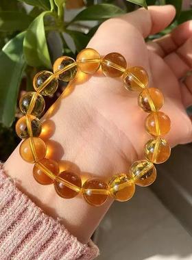 戴左手【副债消除】开库五路财神招宝进财财运亨通男女手串黄水晶