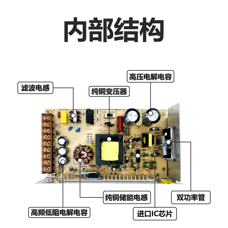 220v转DC5v12v24伏直流变压器2a5a10a15安开关电源盒大功率适配器 - 图1