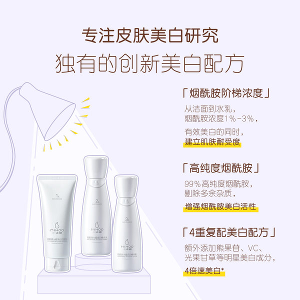 小迷糊面部护理水乳护肤套装烟酰胺大白瓶补水保湿美白淡斑正品女 - 图1